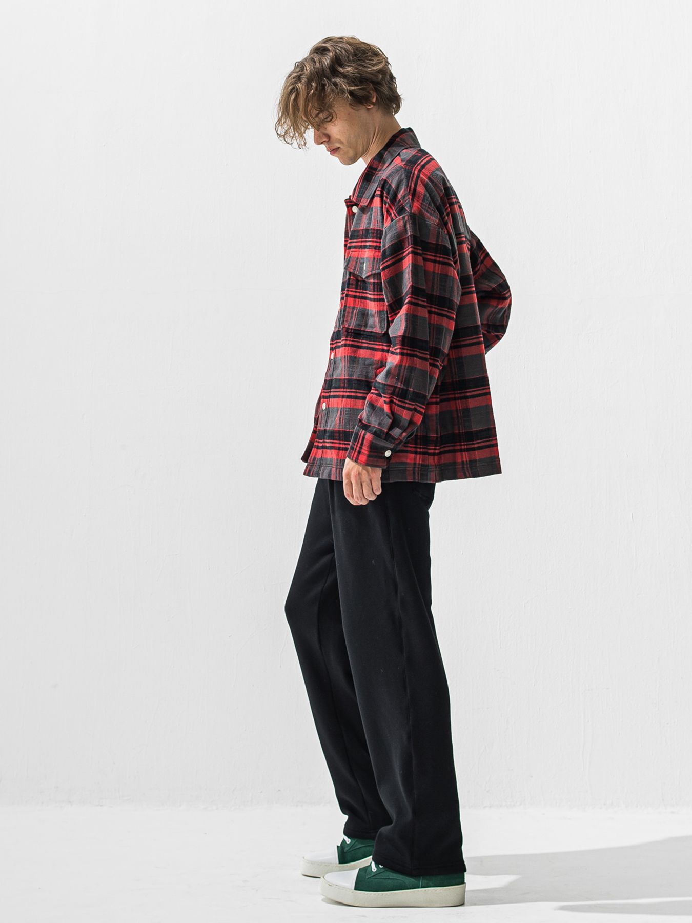 【予約品 9月6日(日) 締切】OLD SLUB CHECK JK / ヴィンテージ ネルジャケット / レッド