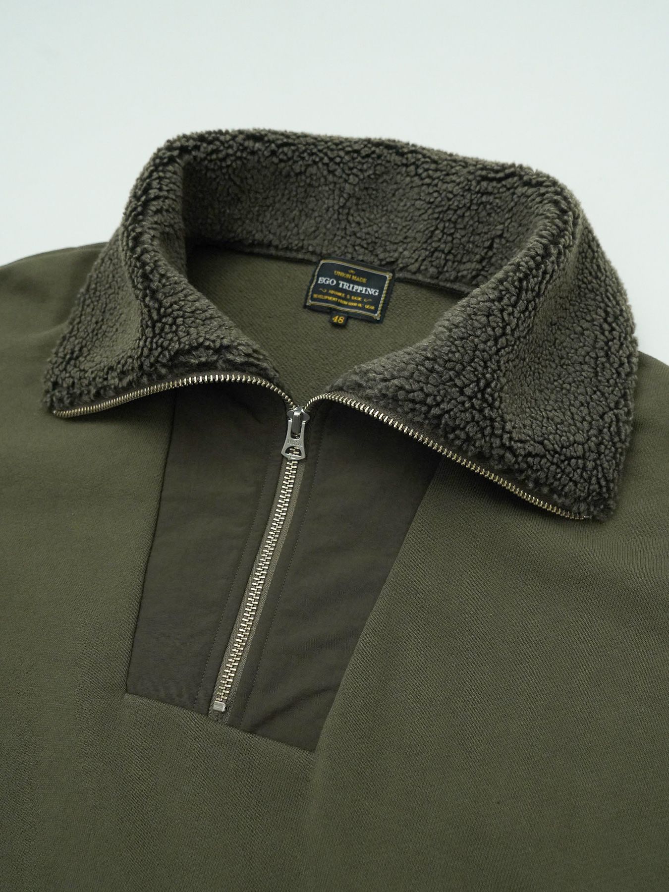 【予約品 】TEXUNION / ボアジップアップ スウェット / サンド