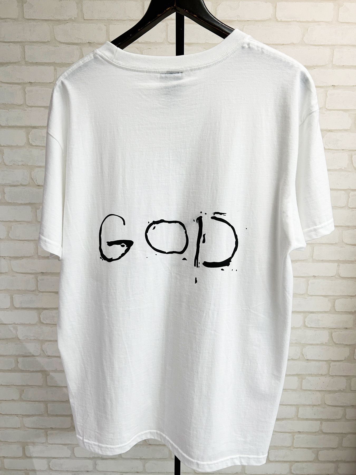 【予約】クロックTee WHITE×BLACK GODSIZE
