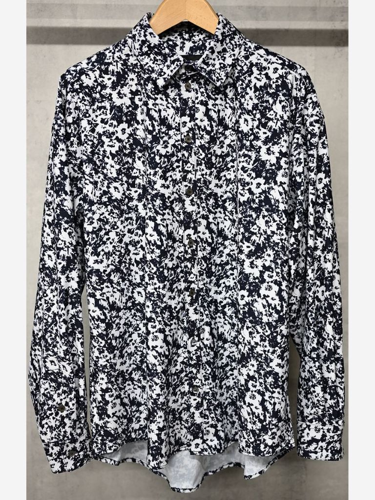 NYLON jack shirts / ナイロンシャツ / フラワーブラック