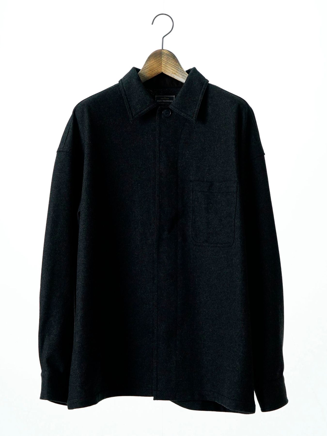 【予約品 】Woolnapp shirts / ウールシャツ / ブラック