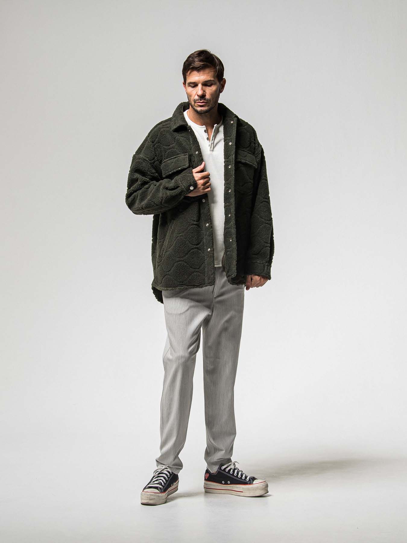【予約品 】PAT WIDE EASY PANTS / パット ワイドイージーパンツ / グレー