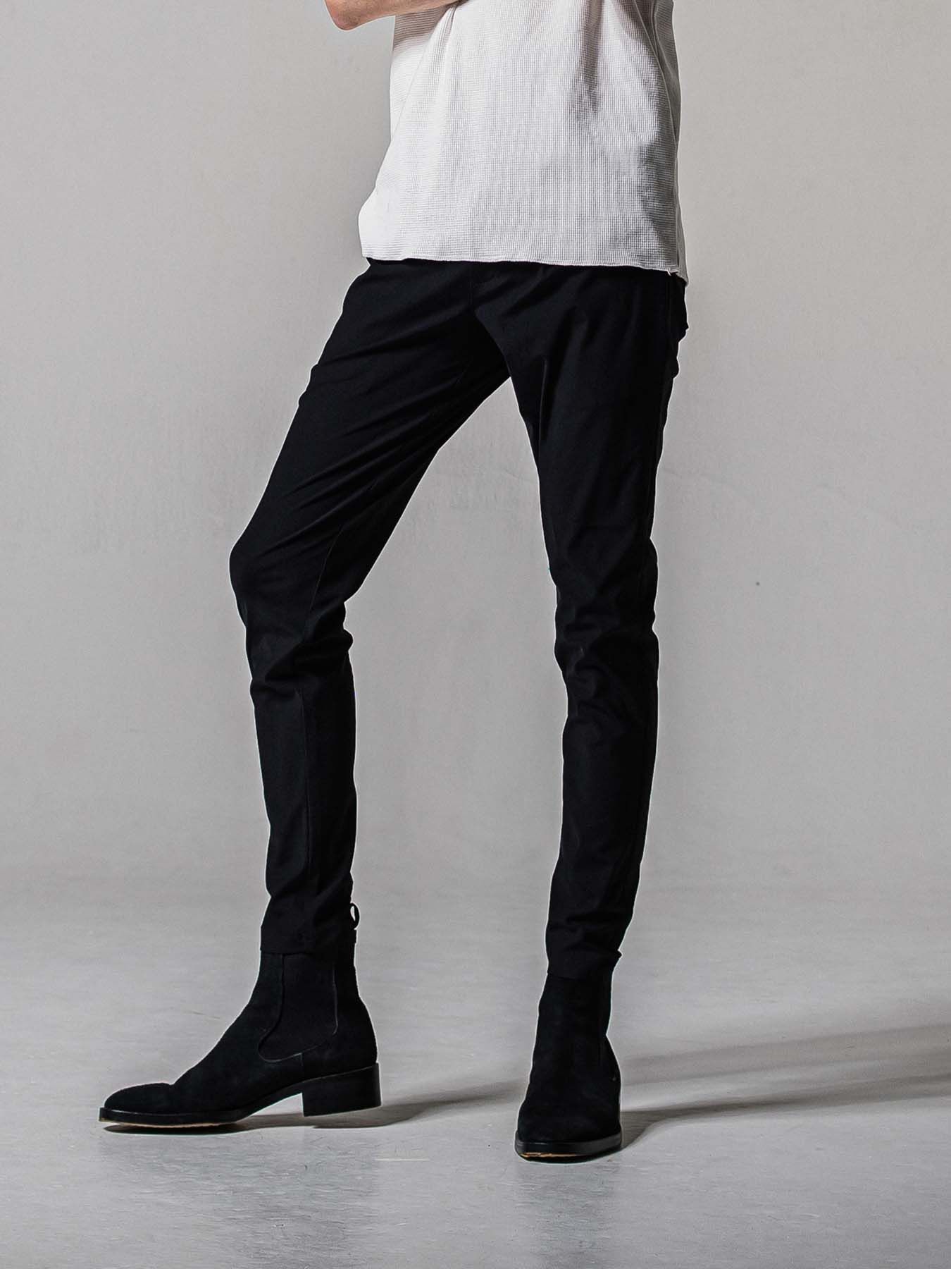 【予約品 11月16日(日) 締切】CHRIS EASY TUCK PANTS / スラックス イージーパンツ / ブラック