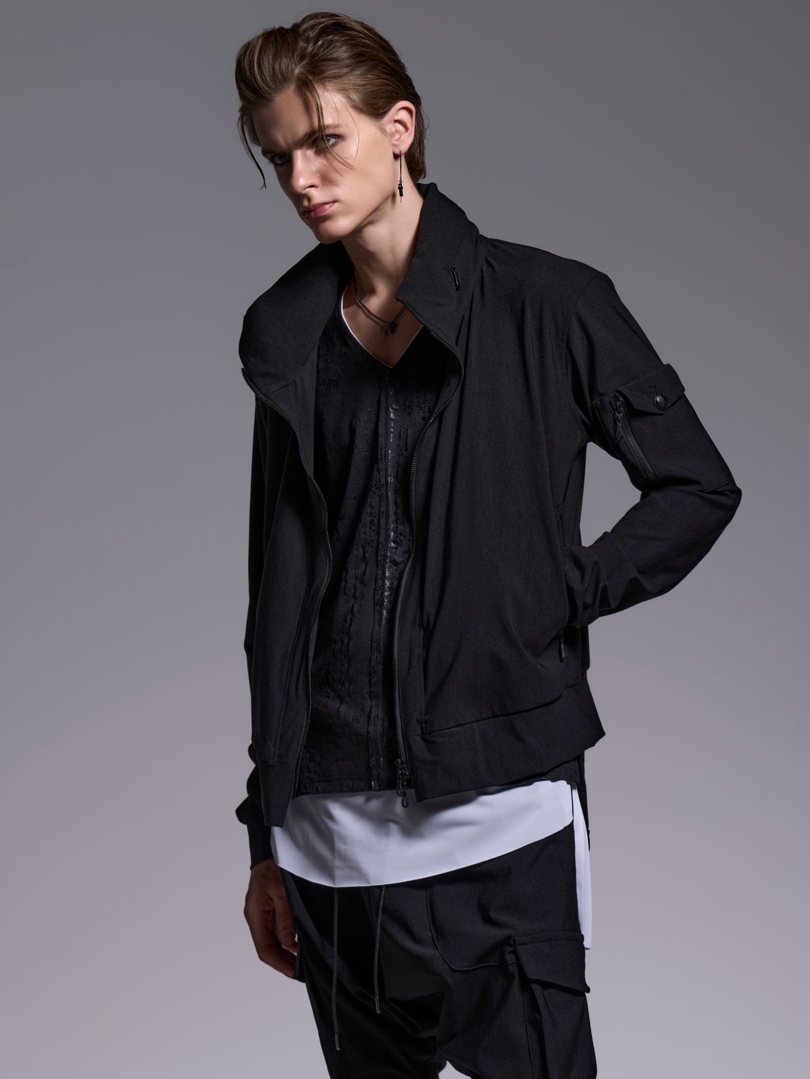 【予約品 1月4日(日) 締切】High Collar Jersey / ハイカラージャージ / ブラック