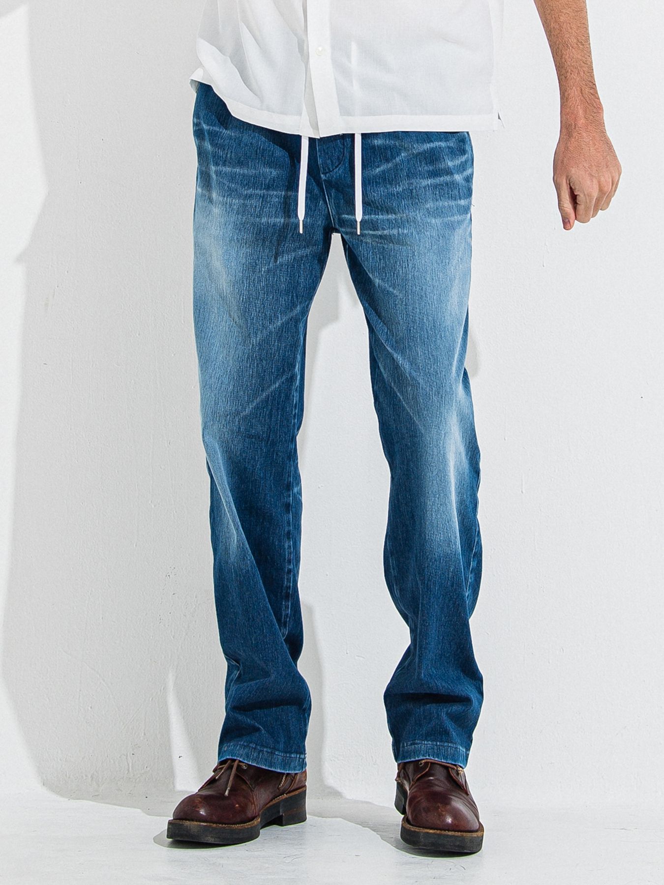 【予約品 】DENIM JERSEY WIDE PT / デニムジャージワイドパンツ / ダークインディゴ