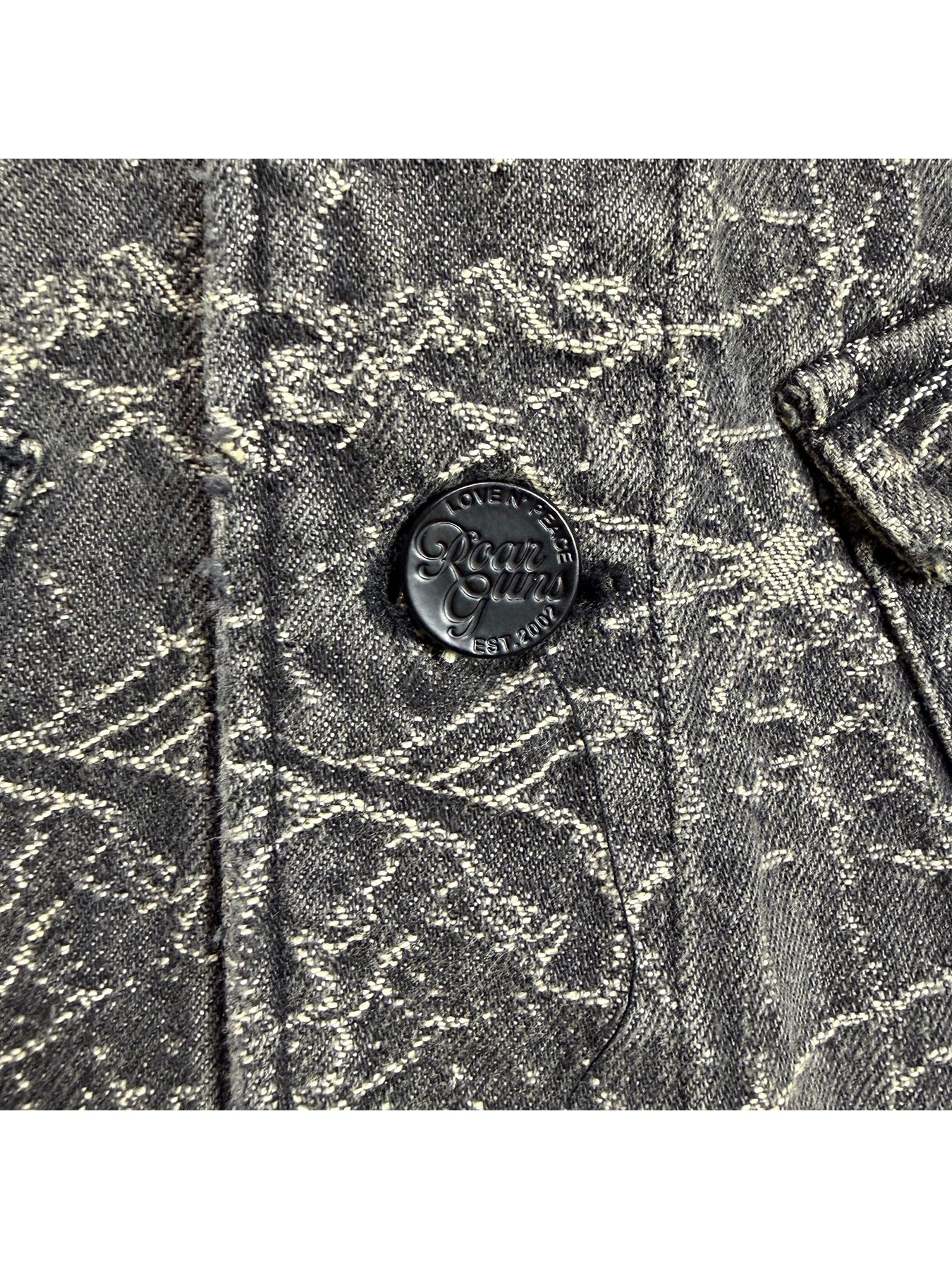 【予約品 3月9日(月) 18:00 締切】SPIDER JAQ DENIM JKT / スパイダー ジャガード デニム カバーオールジャケット / ブラック