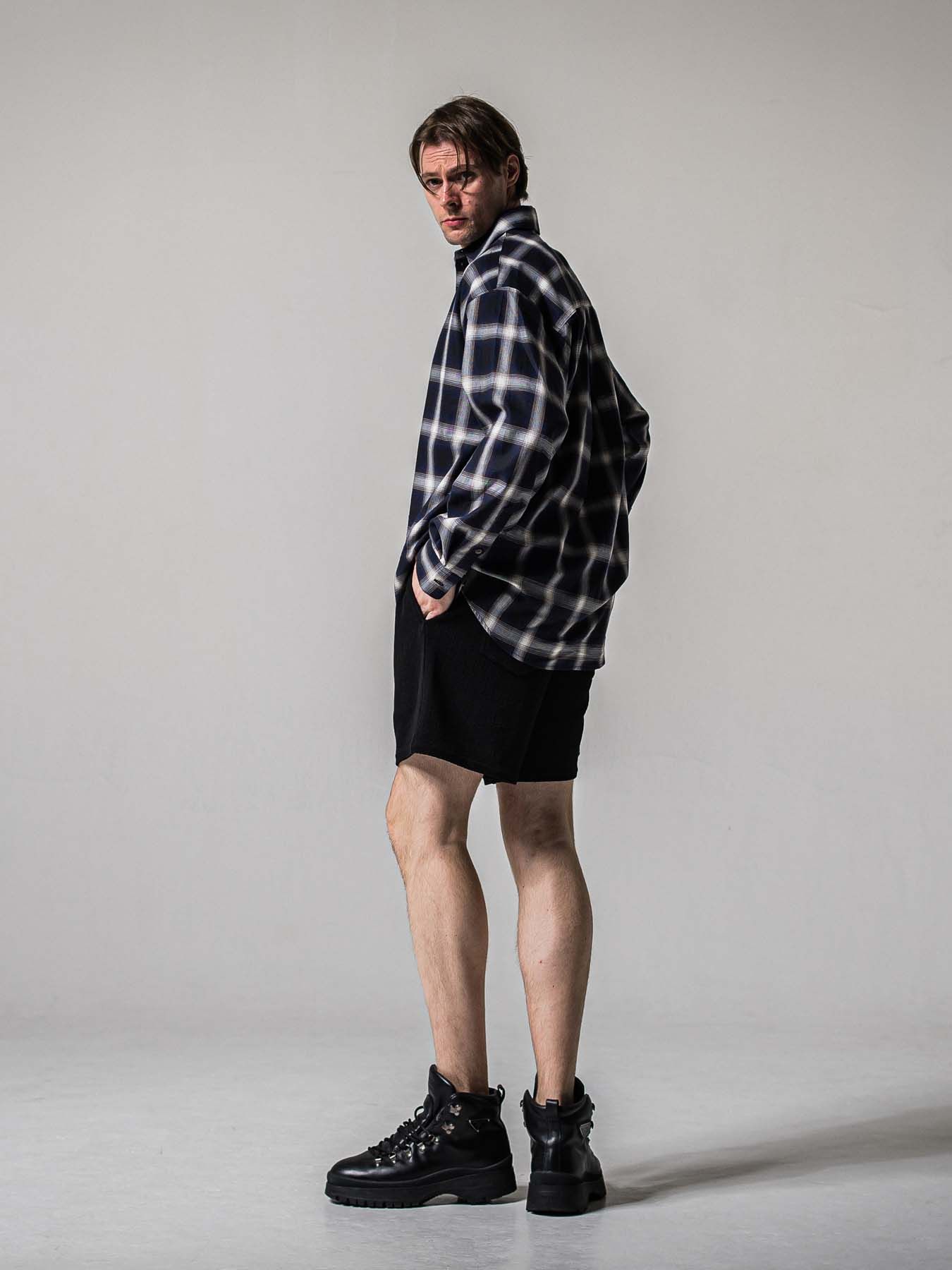 【予約品 11月16日(日) 締切】BLISTER KNIT HALF PT / ブリスターニットハーフパンツ / ブラック