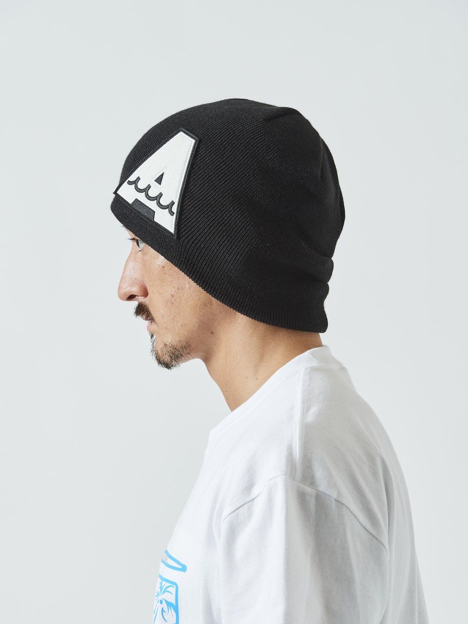 (予約品)  muta A Logo Back Pool Knit Cap / ニットキャップ / ブラック 【Acanthus×muta】 9月下旬頃入荷予定