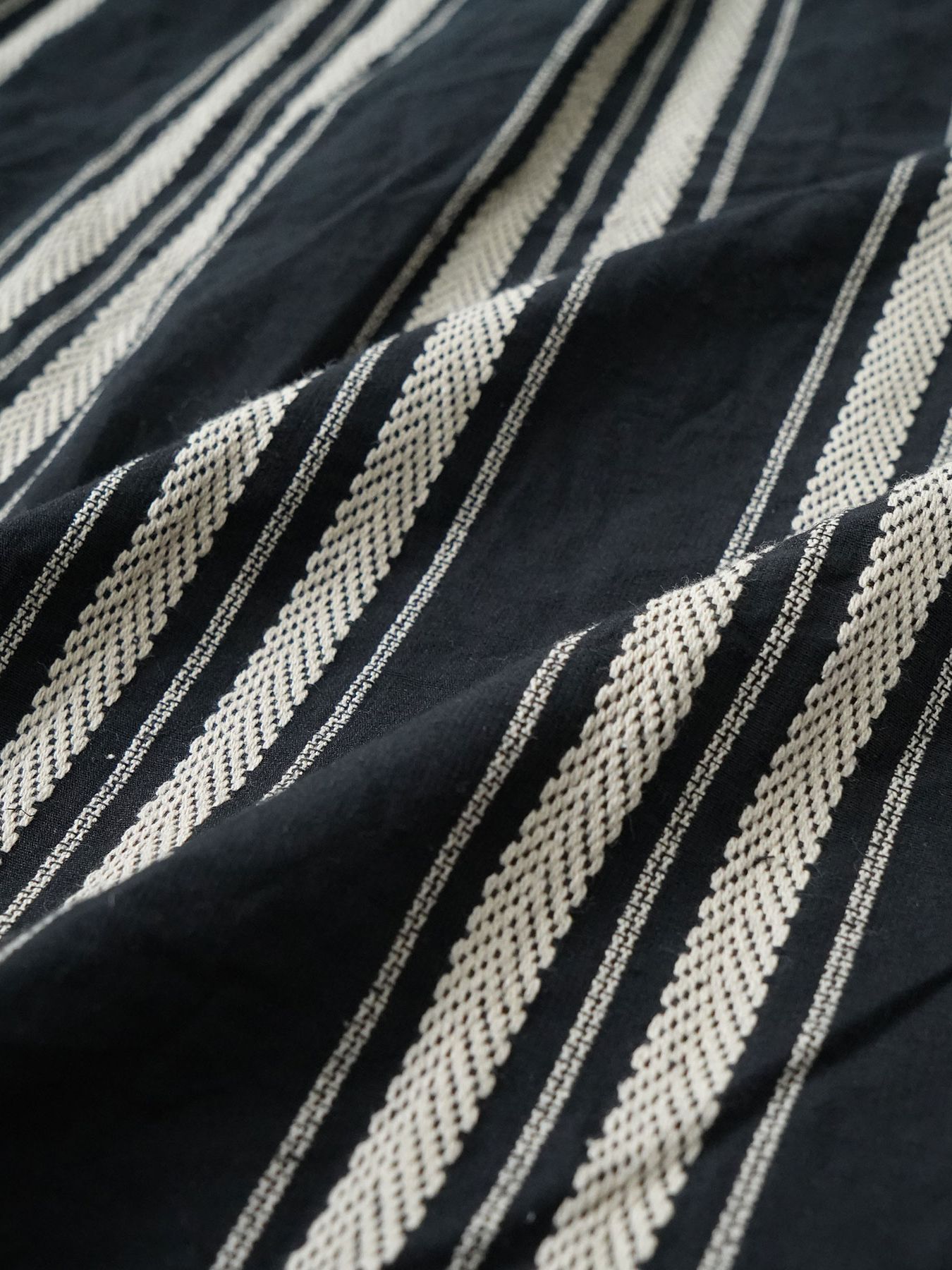 DOBBYSTRIPE SHIRTS / ミリタリーシャツ / ブラック