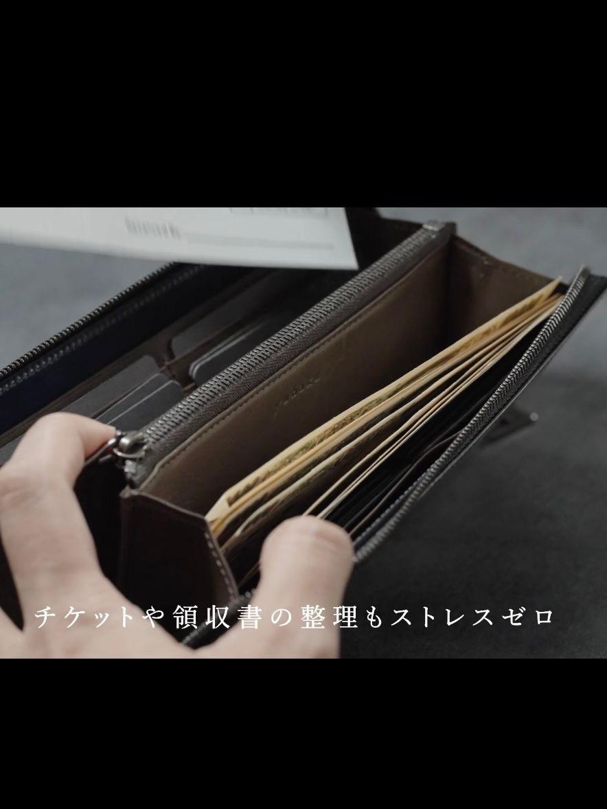 yuhaku - コードバン ラウンドファスナーウォレット / ブルー yuhaku - コードバン ラウンドファスナーウォレット / ブルー