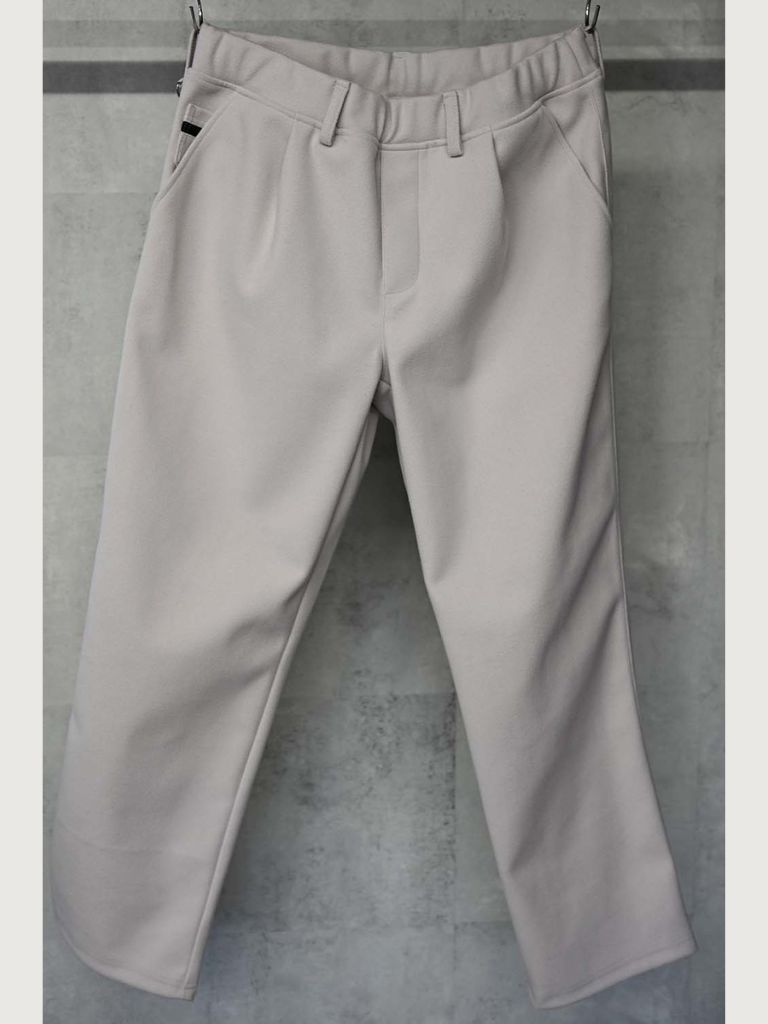 《予約9月1日18時締め》 MELTON WIDE TUCK PANTS  / ワイドタックパンツ / グレージュ