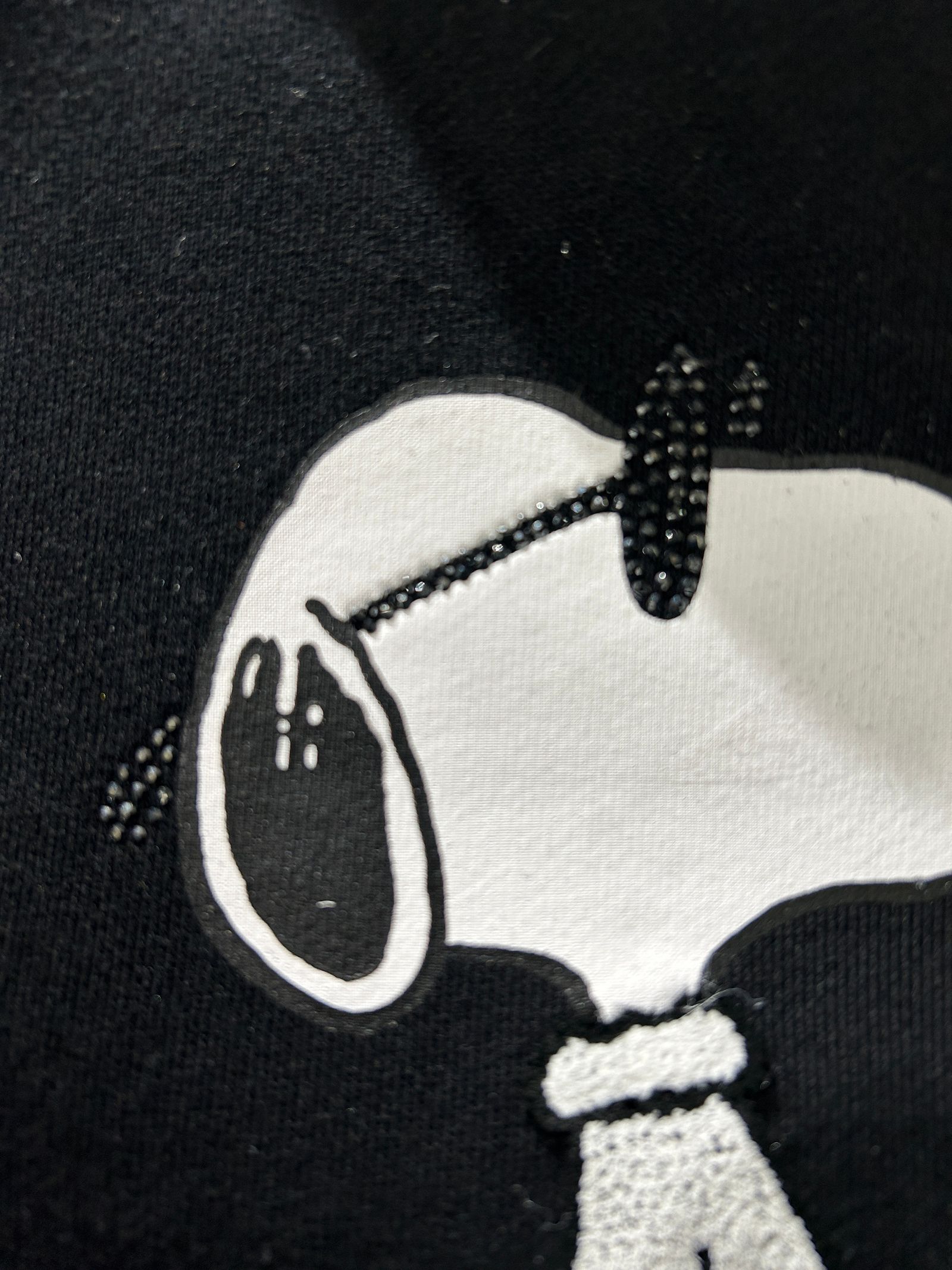 スヌーピー LUNCH BAGサングラスラインストーン /BLACK 1PIU1UGUALE3 RELAX ×PEANUTS