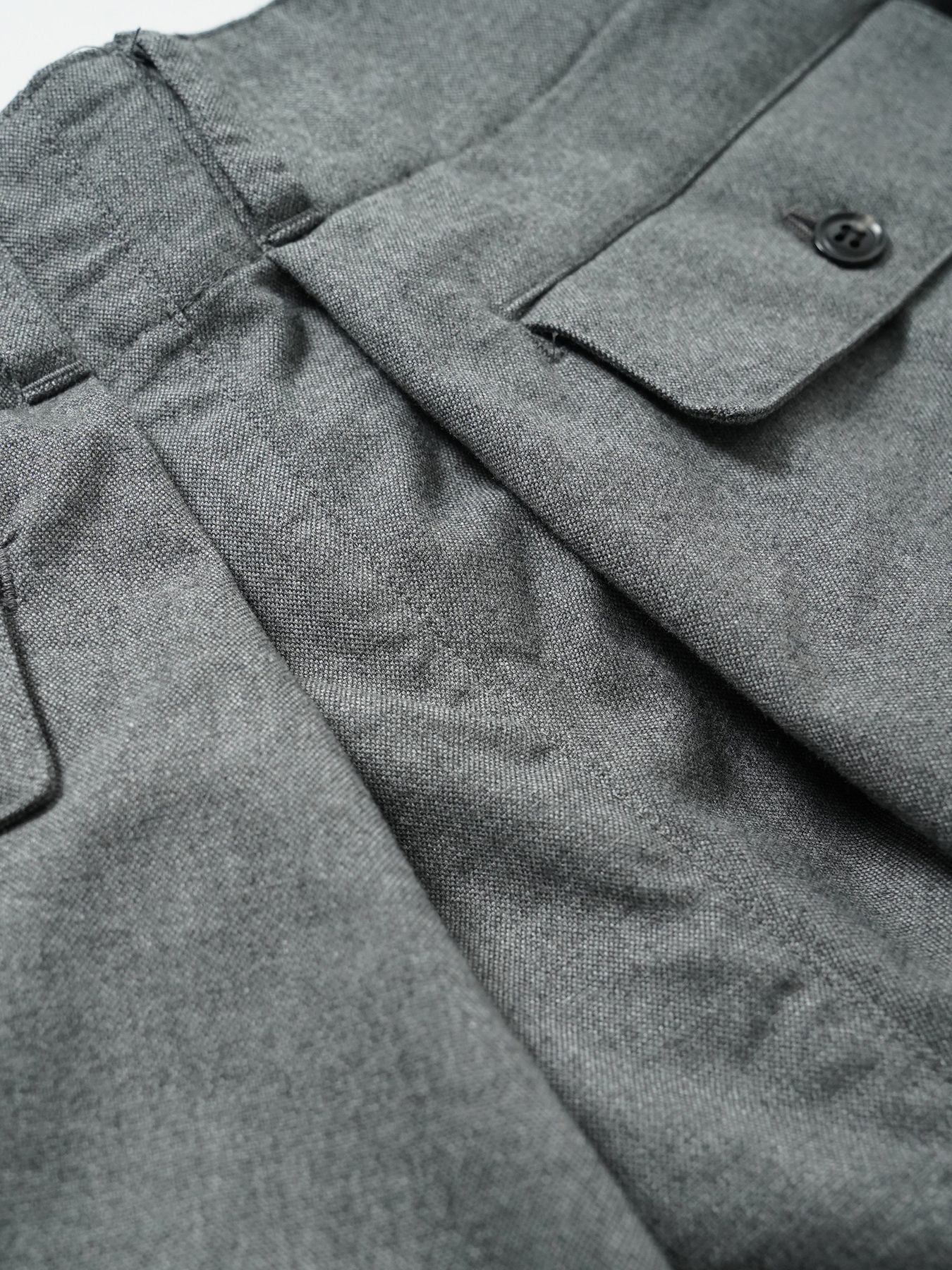 【予約品 5月27日(水) 締切】OVERTROUSERS / ワイドパンツ / 杢ライトグレー