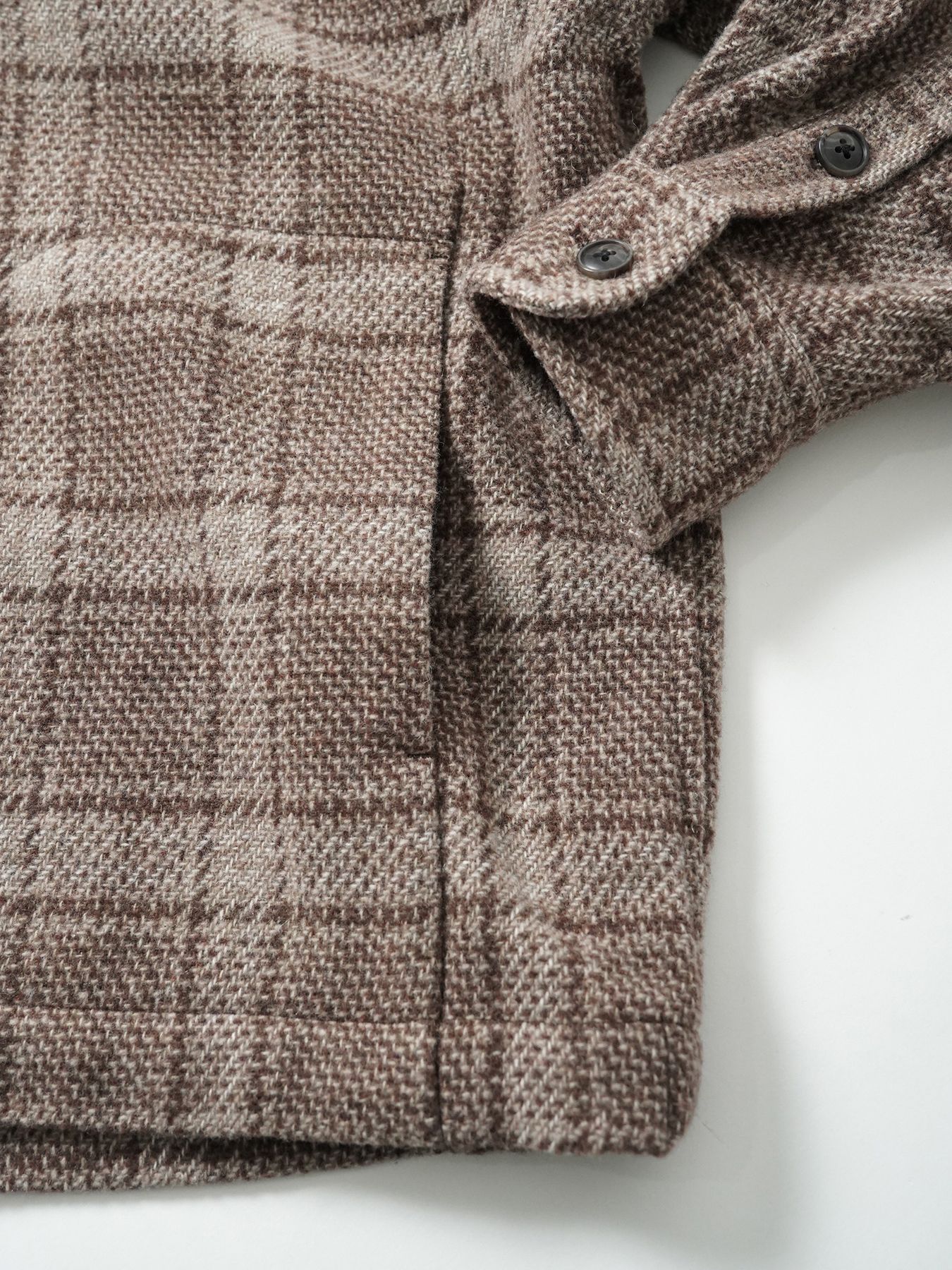 【予約品 5月6日(水) 締切】WOOLCHECK-SPORTJACKET / ヴィンテージシャツジャケット / ブラウン系