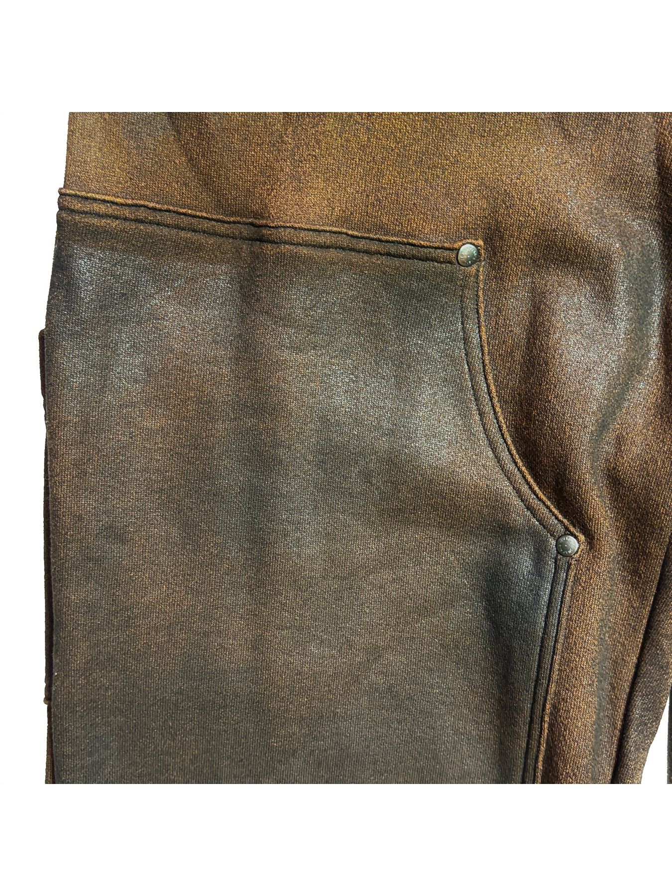 【予約品 3月9日(月) 18:00 締切】FOIL PRINT PANTS / 箔プリント ダブルニー スウェットパンツ  / ブラウン