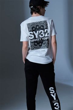 PAISLEY バンダナ柄ホワイト PRINT TEE【SY32】