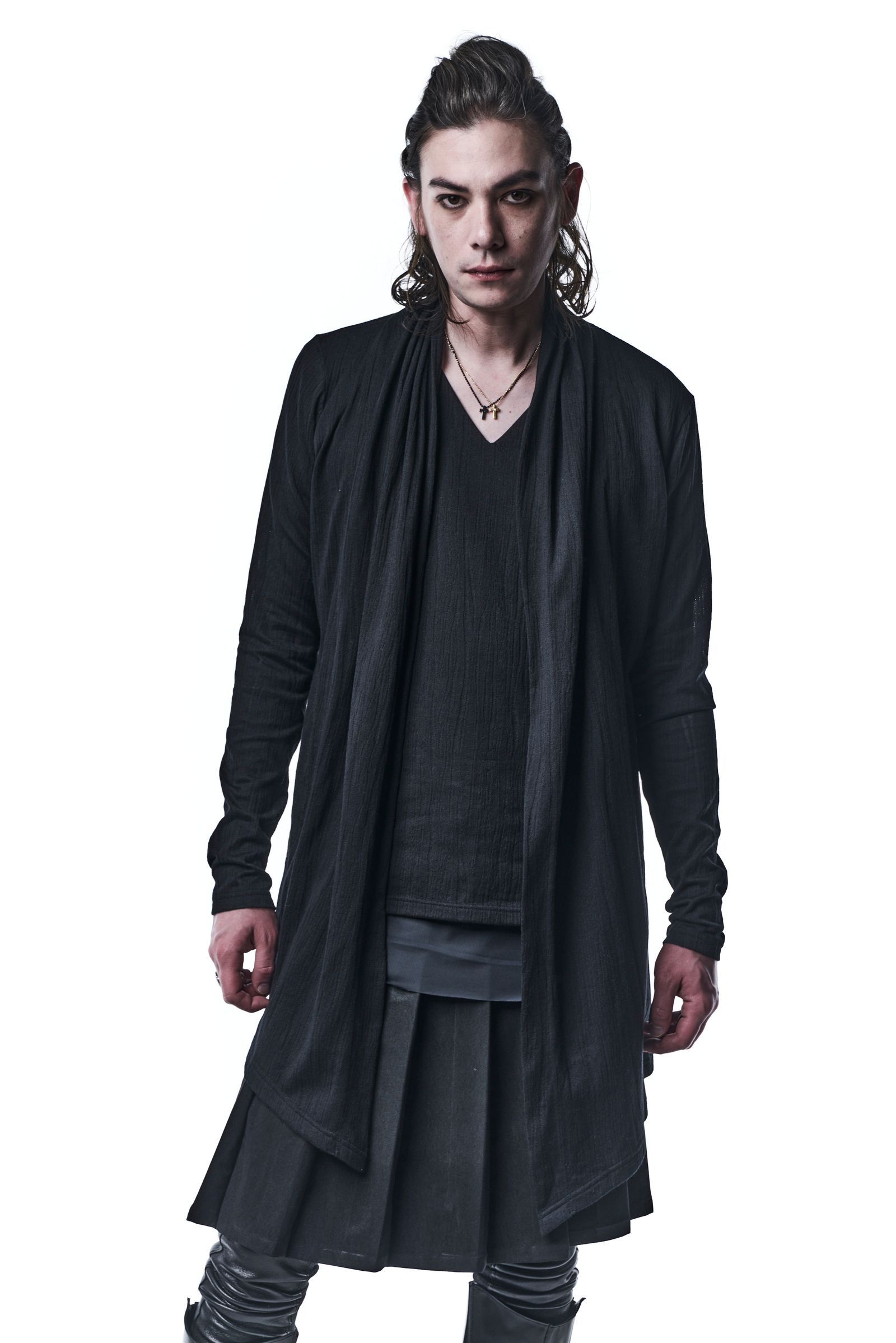 《予約品》 ShawlCardigan カーディガン LacyJQD Jersey / Black 【kiryuyrik】 8月入荷予定
