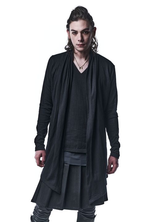 《予約品》 ShawlCardigan カーディガン LacyJQD Jersey / Black 【kiryuyrik】 8月入荷予定