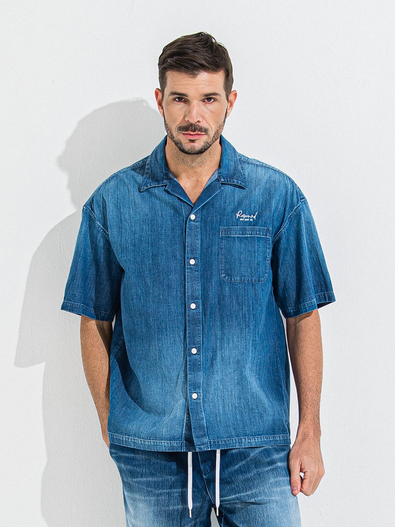 【予約品 】ZACK HALF DENIM SHIRT / ザックハーフスリーブデニムシャツ / ダークインディゴ
