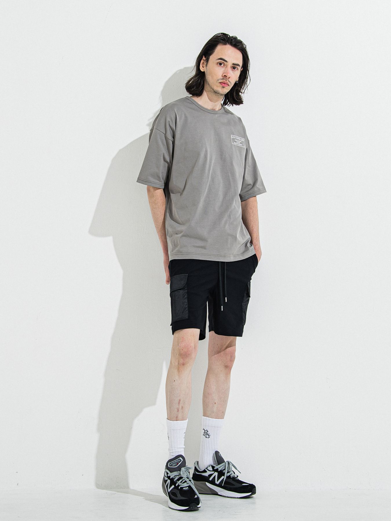 【予約品 】CREW OVER TEE /  クルーオーバーサイズTシャツ / グレー