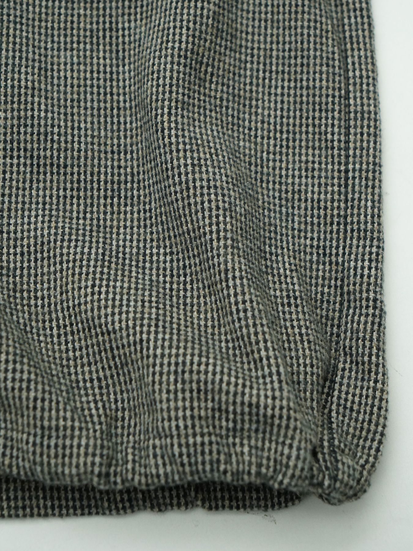 【予約品 】STANDPULL / ジッププルオーバーシャツ / アイボリー× ブラック千鳥