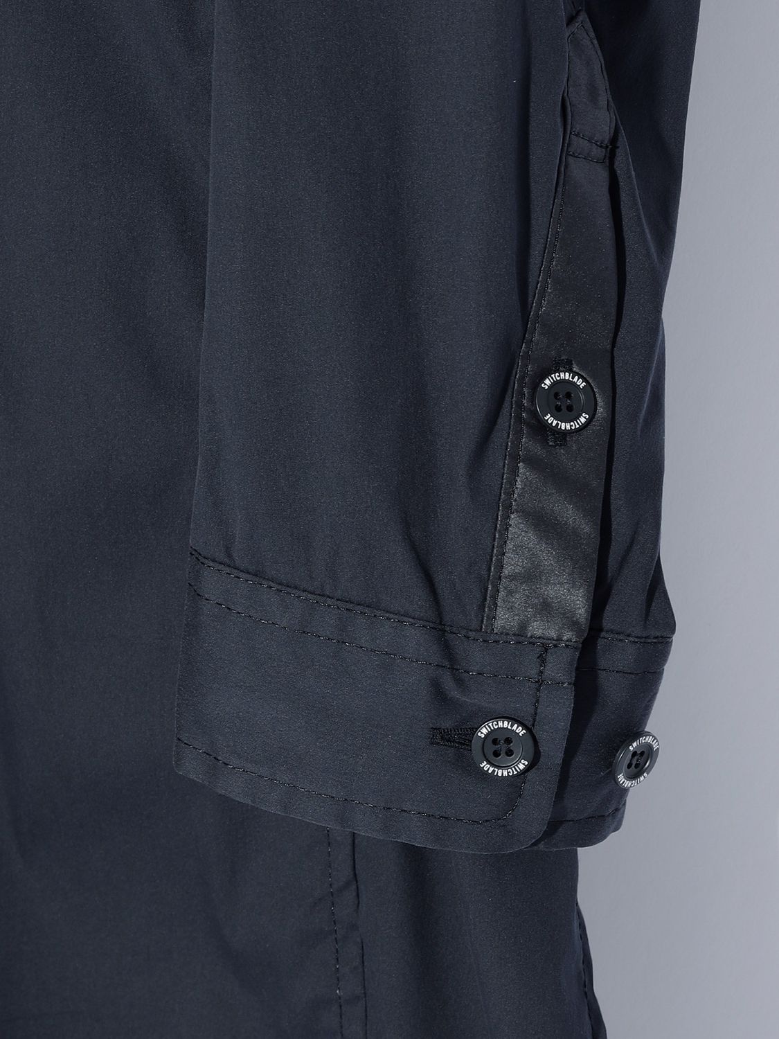 【予約品】 SWITCHBLADE x nude:masahiko maruyama INLAID CROSS LONG SHIRT / ロングシャツ / BLACK / 即納