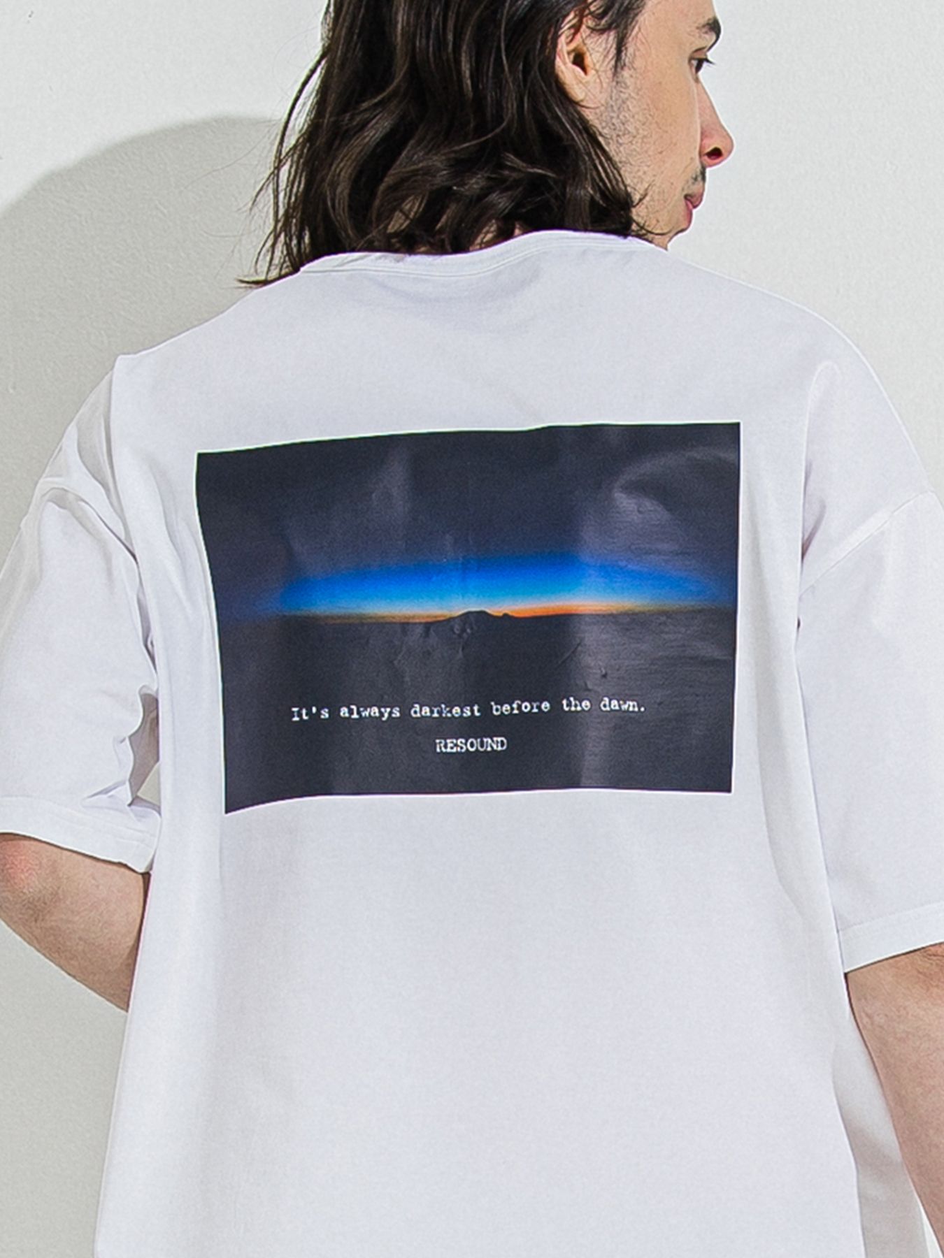 【予約品 】YOAKE PHOTO OVER TEE /  フォトオーバーサイズTシャツ / ホワイト