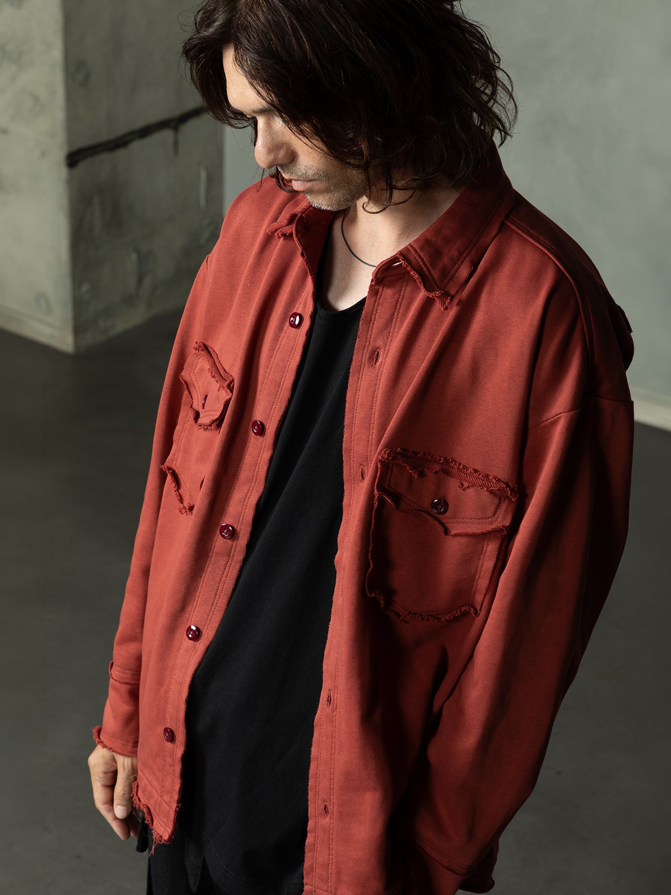 【予約品 7月5日(日) 締切】SWEAT OVERSHIRTS / スウェットオーバーサイズシャツ / レッド