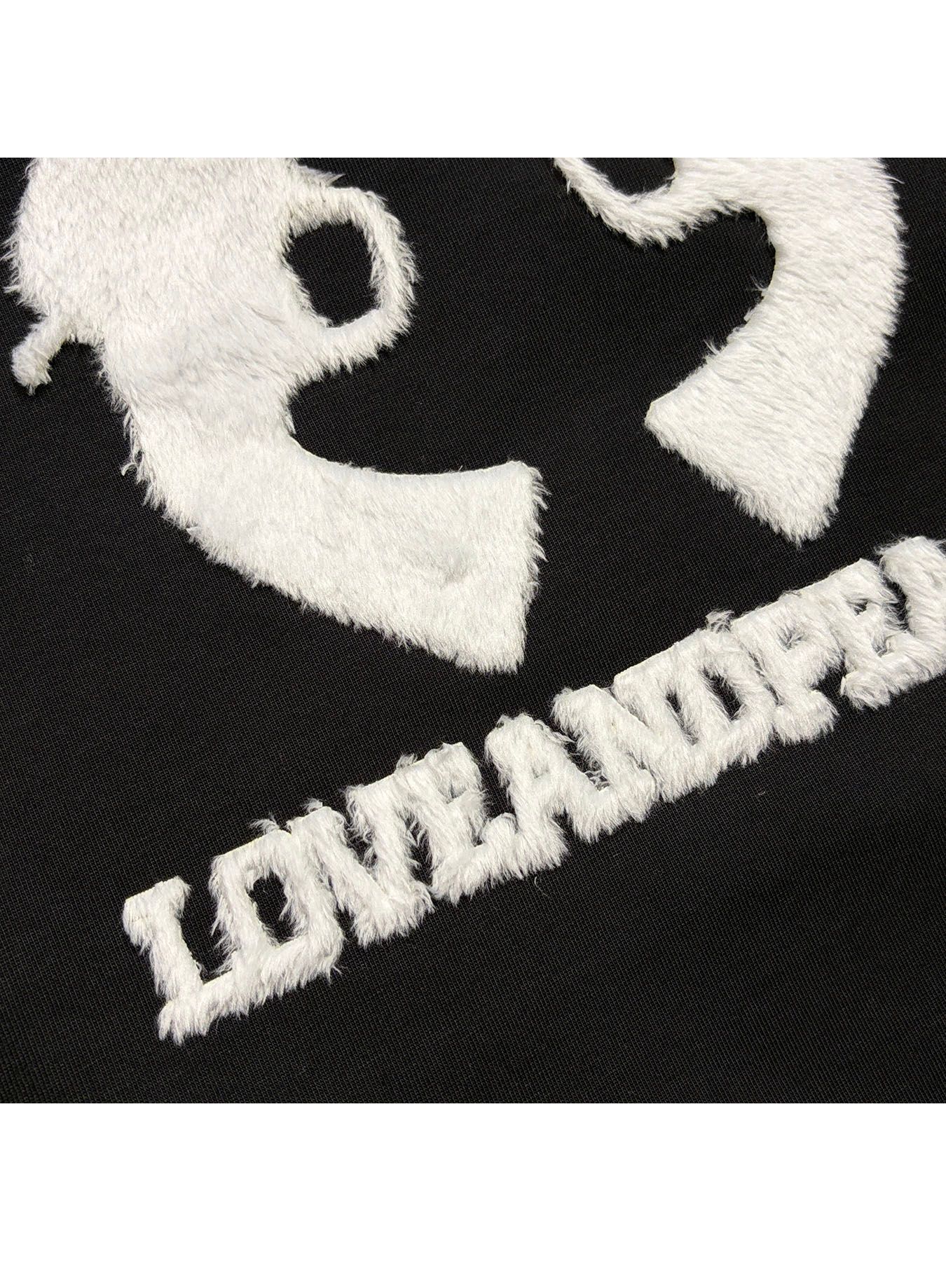 【予約品 3月9日(月) 18:00 締切】LA FUR PRINT L/S T / LA ファープリント ロンT / ホワイト×ホワイト