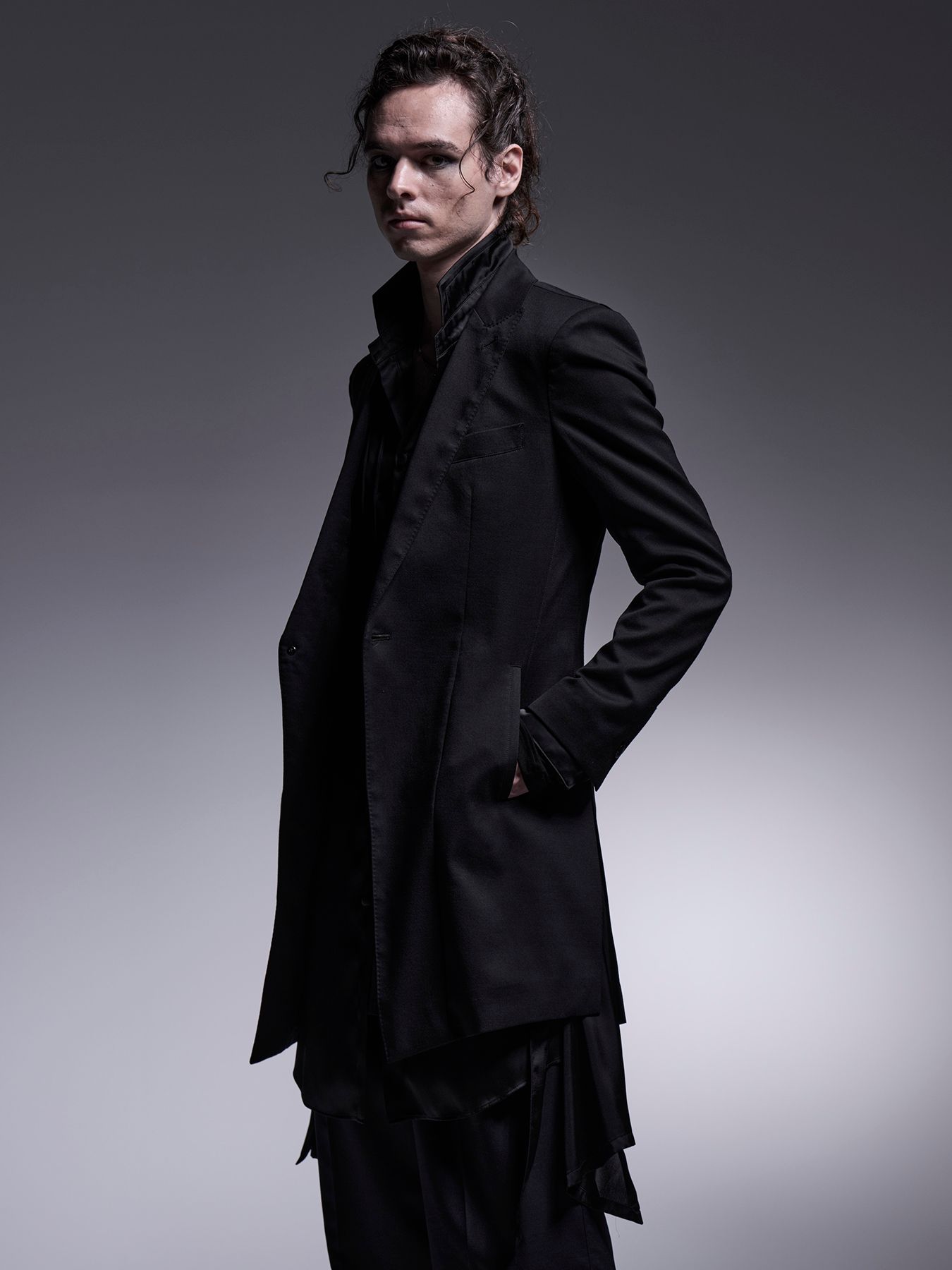 【予約品 7月13日(日) 締切】Pin Tuck Flare Shirt / ピンタックフレアシャツ / ブラック