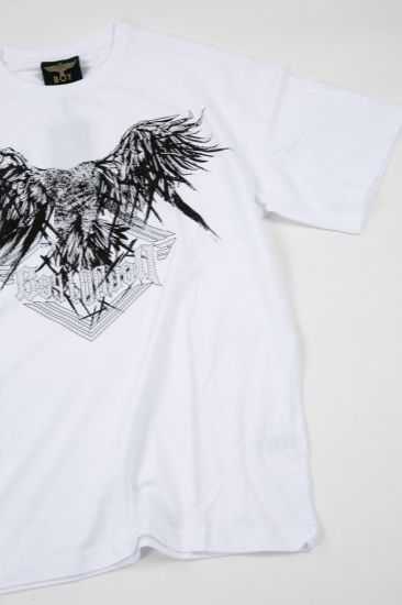 RHINESTONE BIG EAGLE T-SHIRTS/ ホワイト 【BOY LONDON】