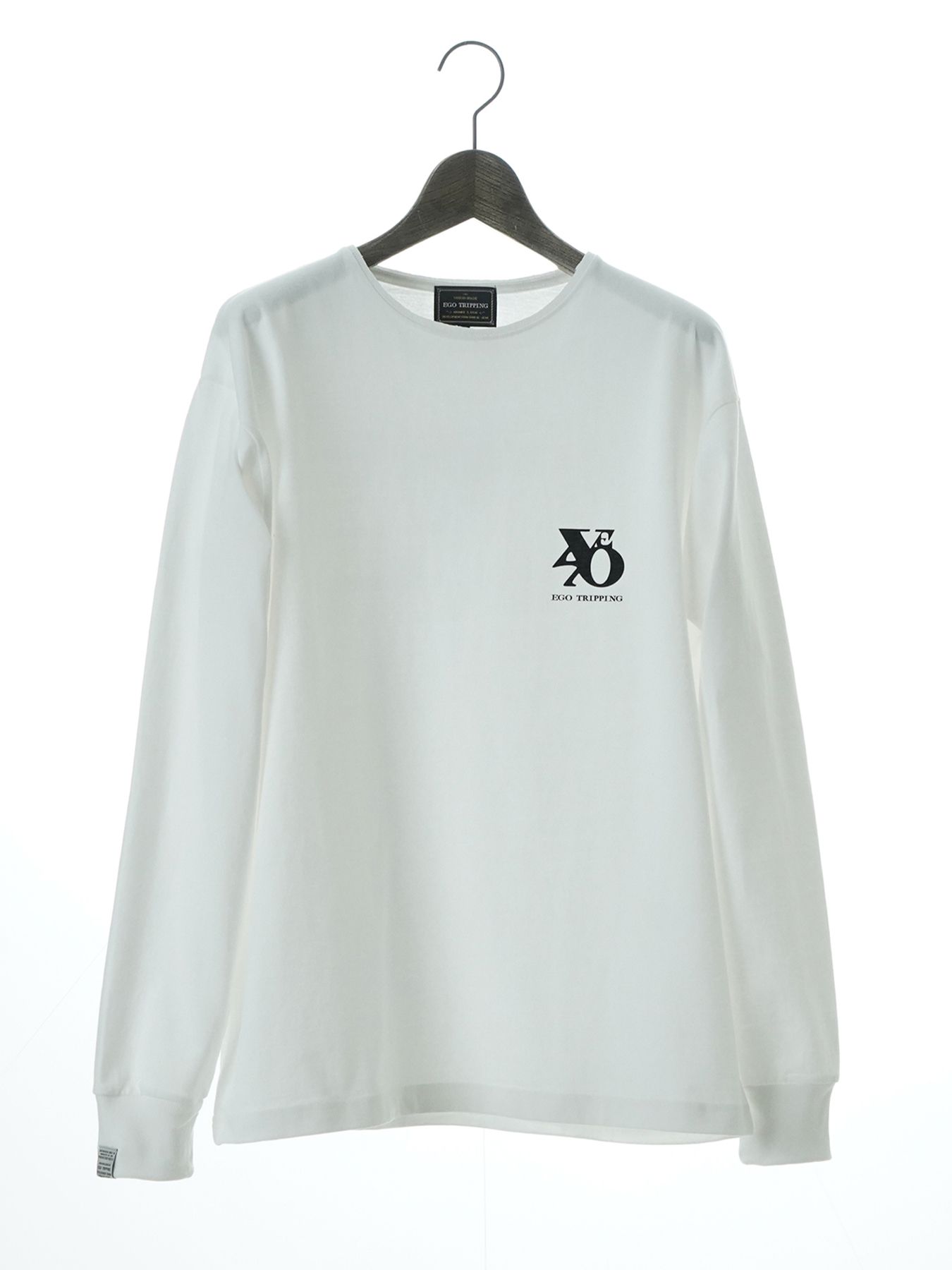 【予約品 10月26日(日) 締切】PRINTTEE-B long / ロゴプリントカットソー / WHITE