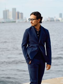 【予約品9月19日 10時締め】 function knit jacket / ニットジャケット / ネイビー