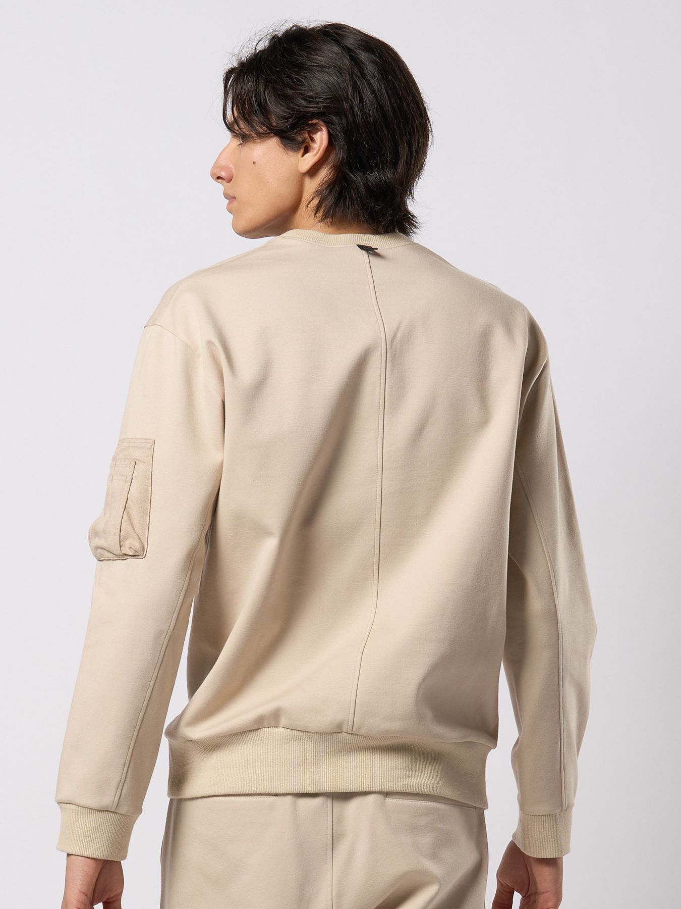 【予約品 9月23日(火) 締切】utility pocket sweatshirt / ユーティリティー ポケット スウェットシャツ / ライトベージュ