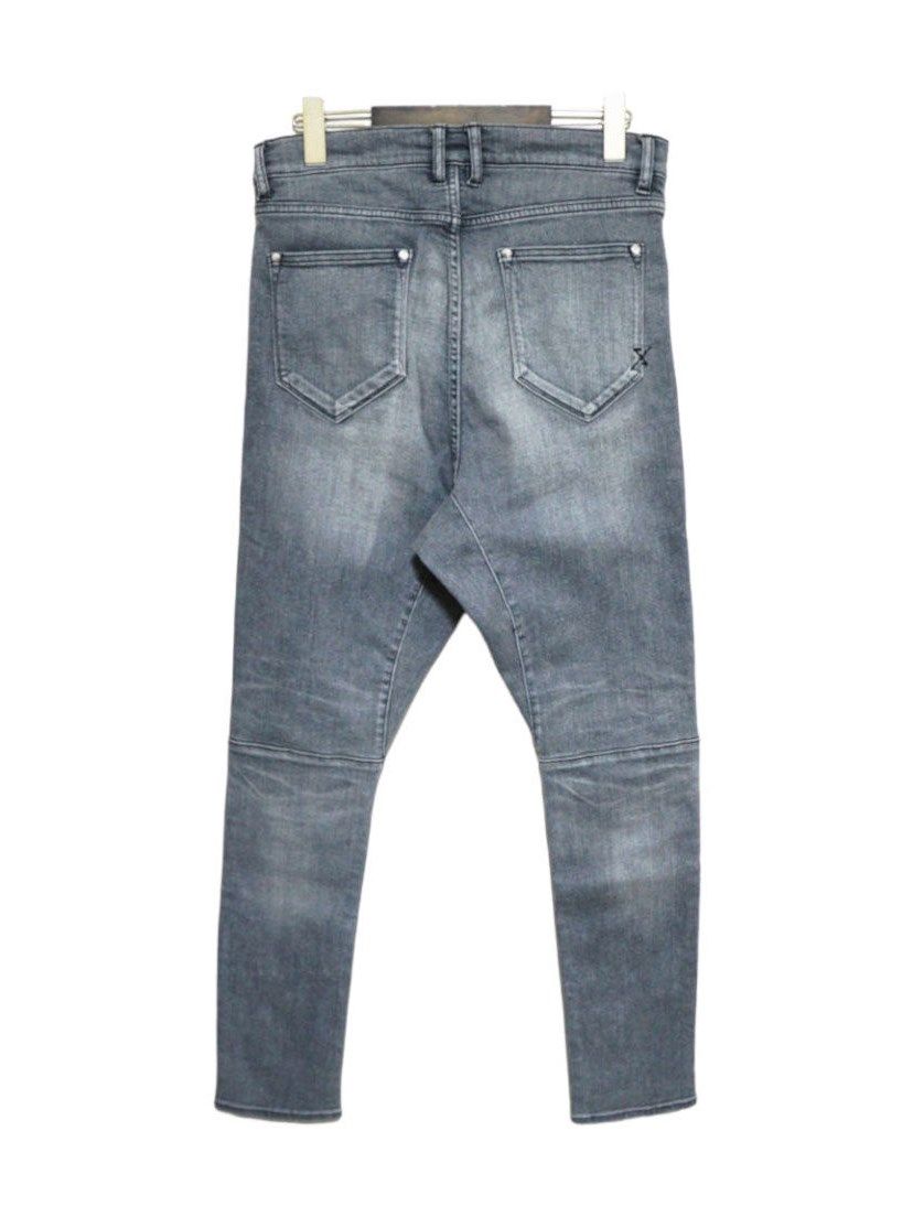 Supima Stretch Denim USED Semi-saruel Pants / セミサルエルパンツ / グレー 【ys Yuji SUGENO】