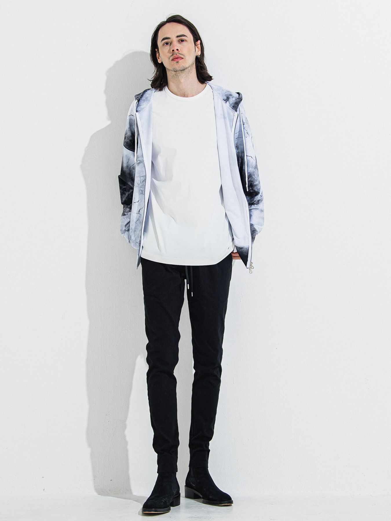 【予約品 】DENIM JERSEY CHRIS EASY TUCK PT / デニムジャージクリスイージータックパンツ / ブラック