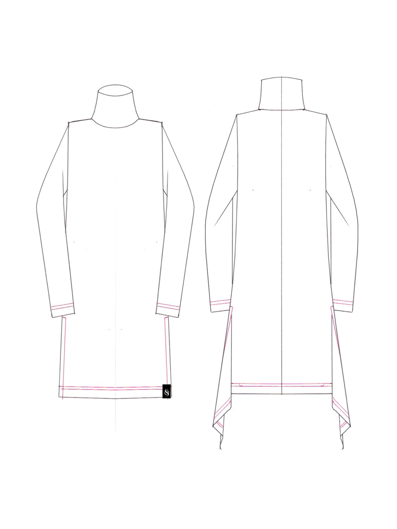 【予約品 10月26日(日) 締切】High Neck Flare Pull Over / ハイネック フレアプルオーバー / ブラック