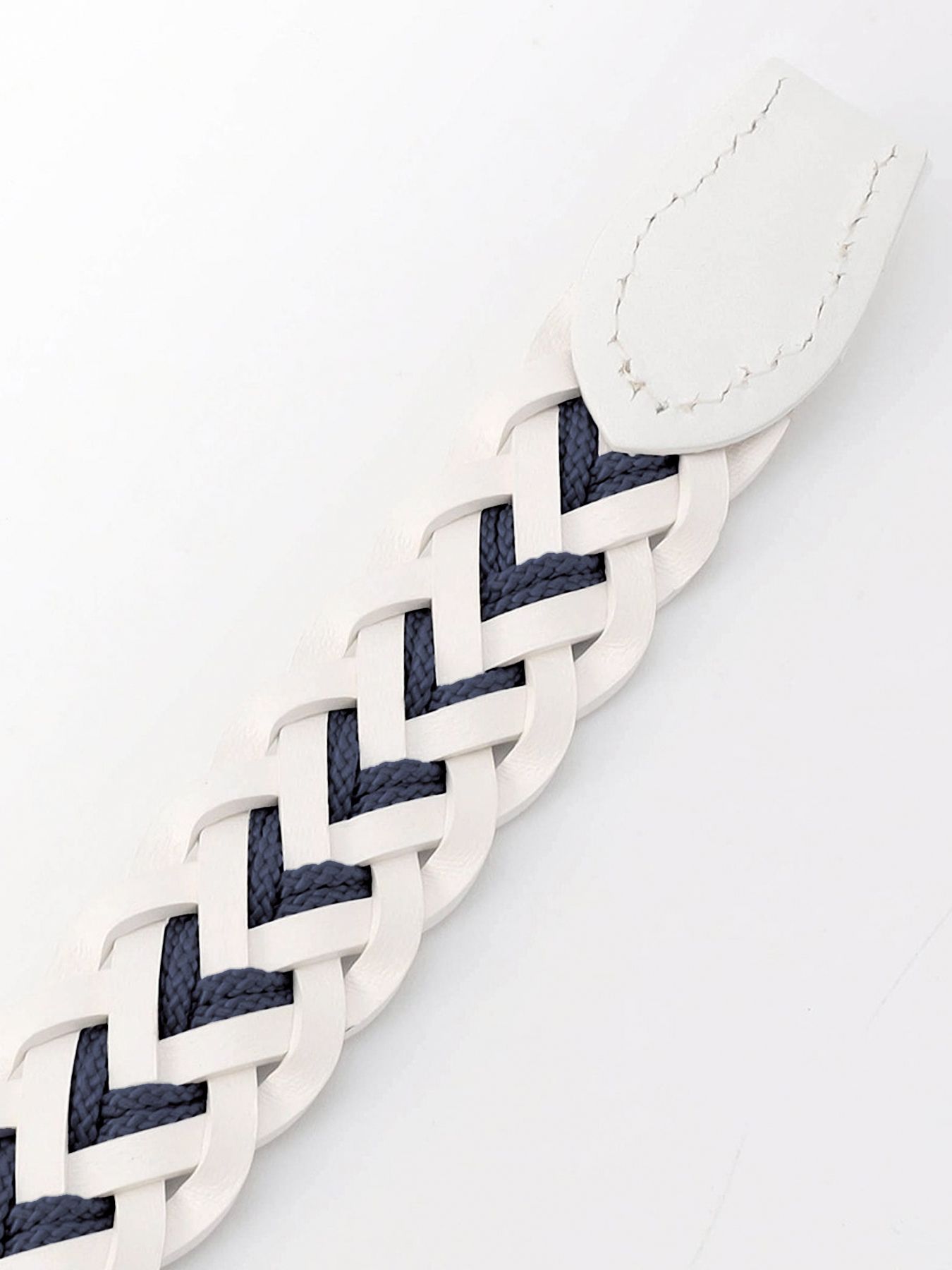 ナローコードメッシュベルト / ホワイト 【NICOLE CLUB FOR MEN】