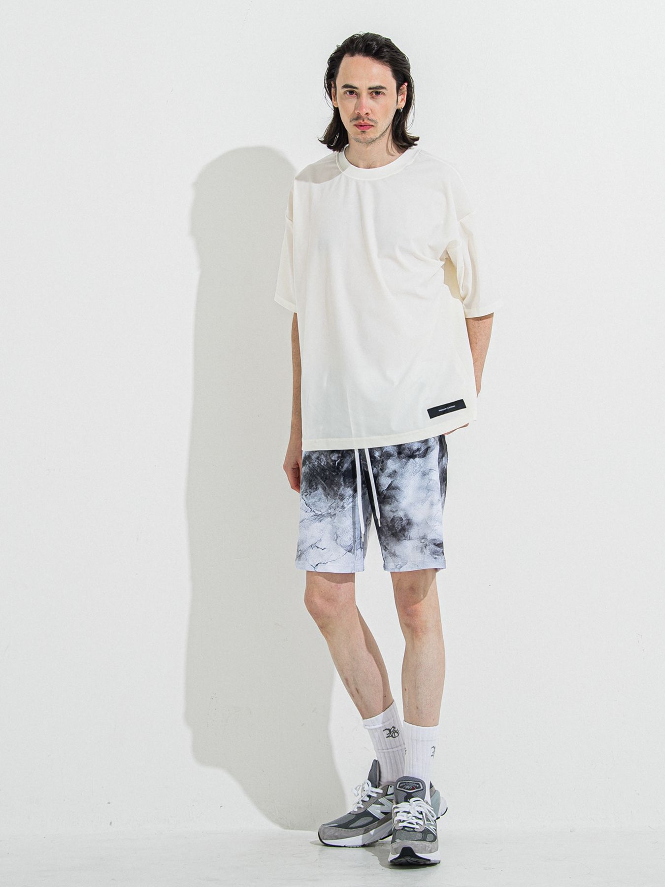 【予約品 】RASH SHORTS / ラッシュガード ショーツ / マーブルホワイト