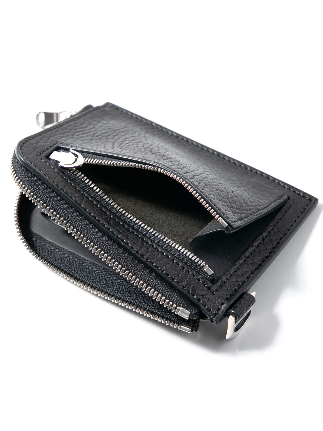 Pit Vegetable Full Tanned Shrunken Steerhide L-Wallet / フルタンニン ピット鞣し シュリンク ステア ハイド Lウォレット / ブラック