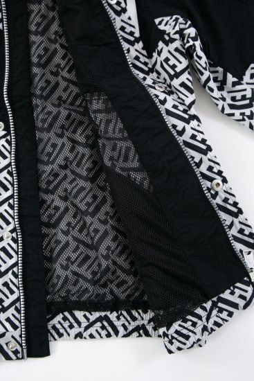 GEOMETRIC NYLON TRUCK JACKET ナイロンジャケット / BLACK 【BOY LONDON】