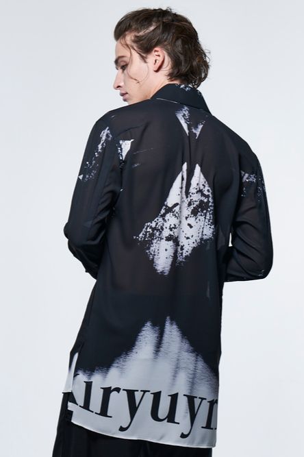 《予約品》 SquareHemShirt / ブラック＆ホワイト 【kiryuyrik】 2023年3月以降入荷予定