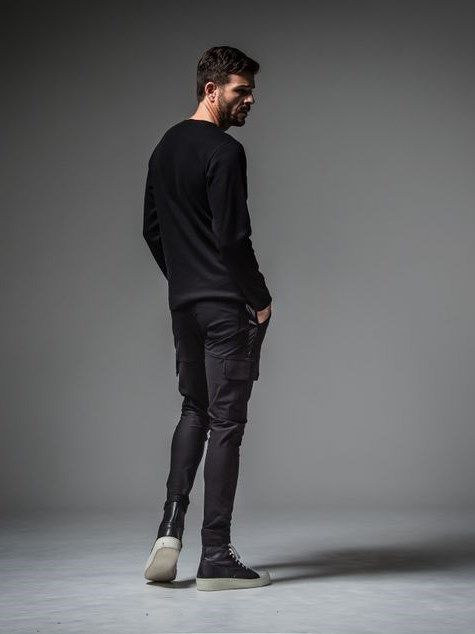 velours fleece neo thermal / 裏地特殊起毛ベロアフリースサーマル / ブラック 肩ロゴ刺繡入り 【RESOUND CLOTHING】 1