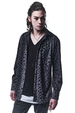 Shirts シャツ LeopardSuede / Grey 【kiryuyrik】