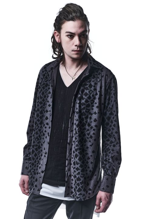 Shirts シャツ LeopardSuede / Grey 【kiryuyrik】