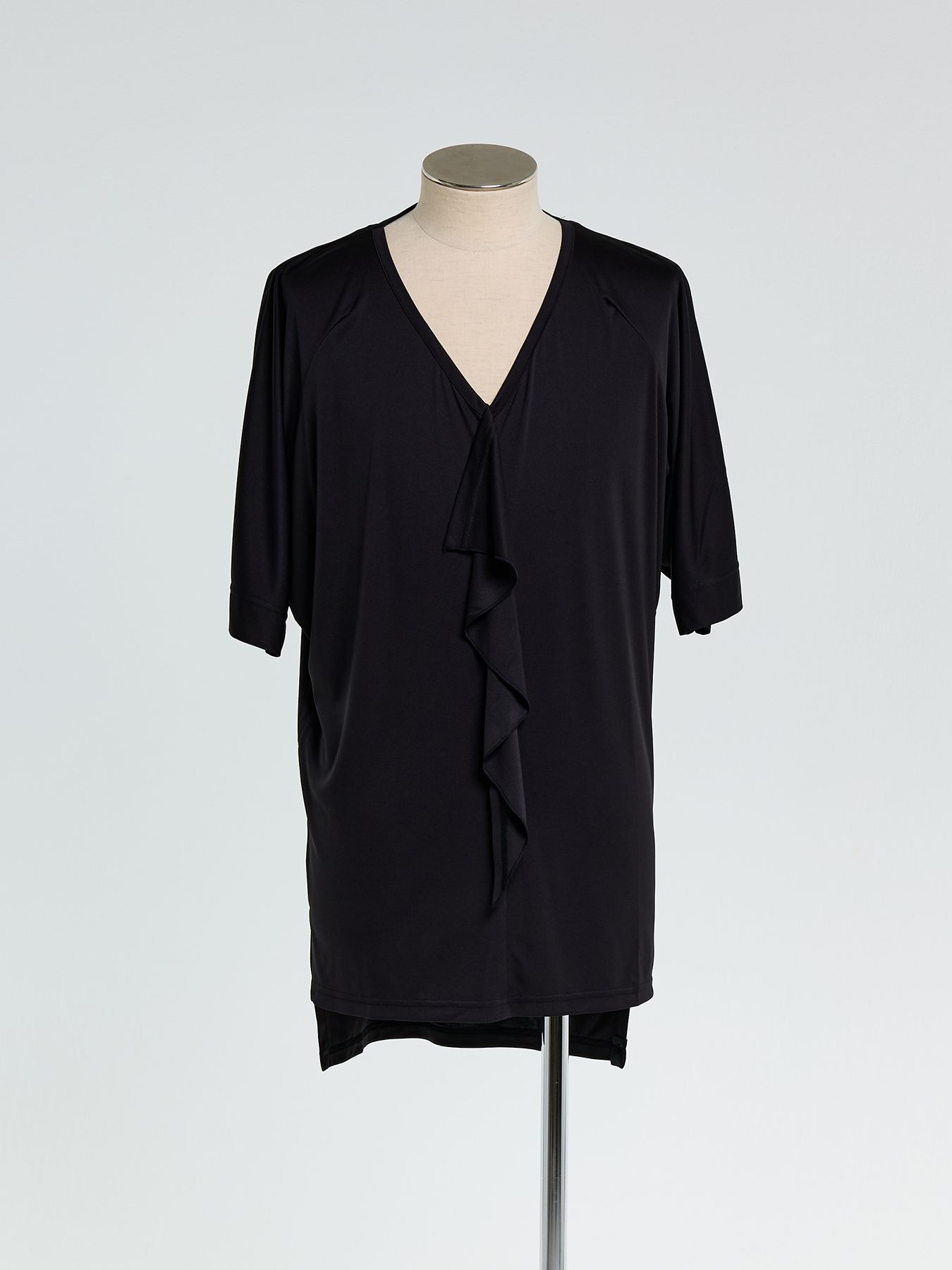 【予約品 10月26日(日) 締切】KIMONO Frill T-Shirt / 着物スリーブ フリルTシャツ / ブラック