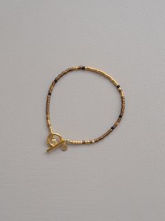 《予約品》 BEADS BRACELET / ブレスレット / コッパー・ゴールド 【Iroquois.SENTI】