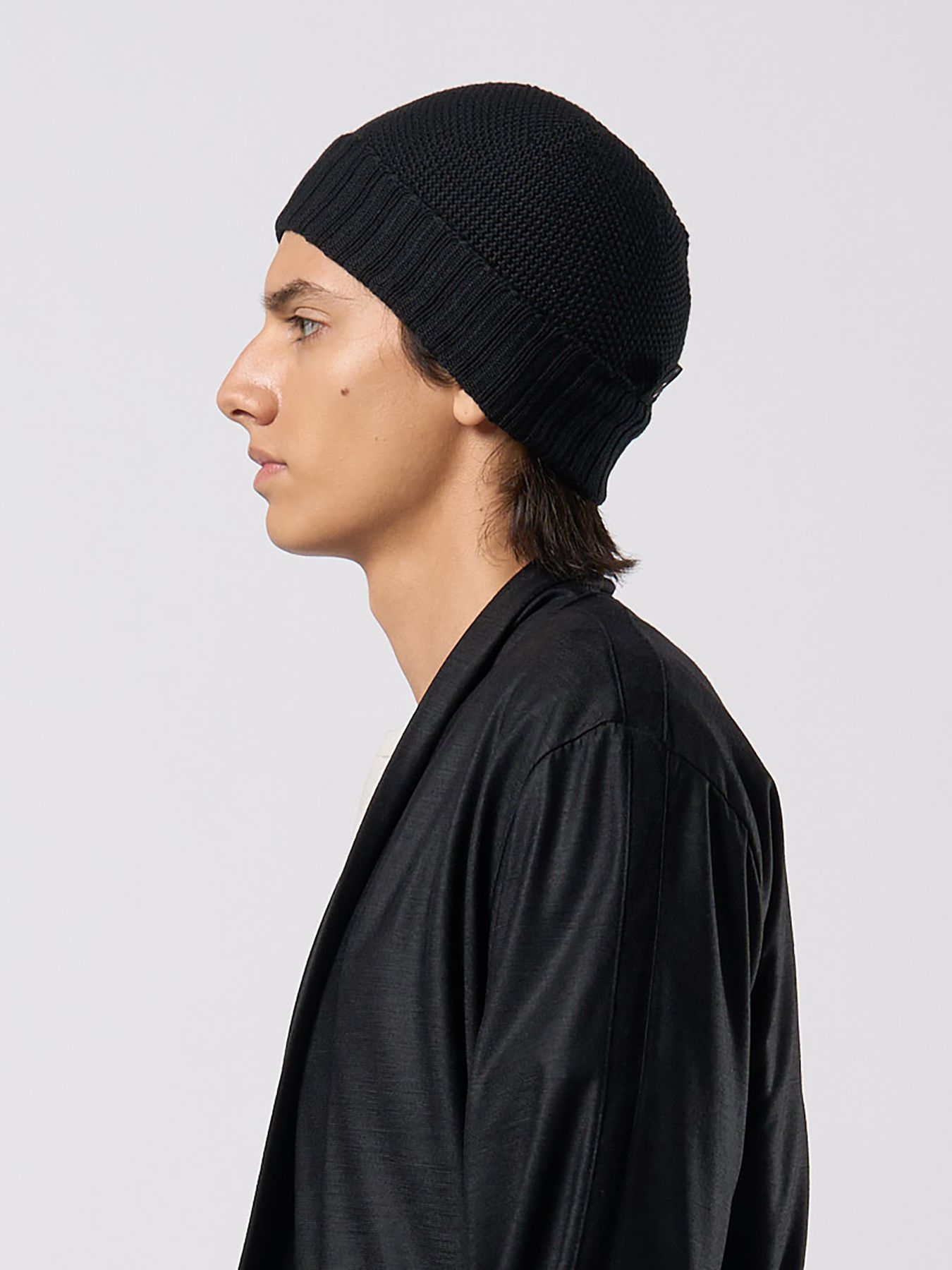 【予約品 9月23日(火) 締切】comfy 2-way knit watch / コンフィー 2ウェイ ニットワッチキャップ / ブラック