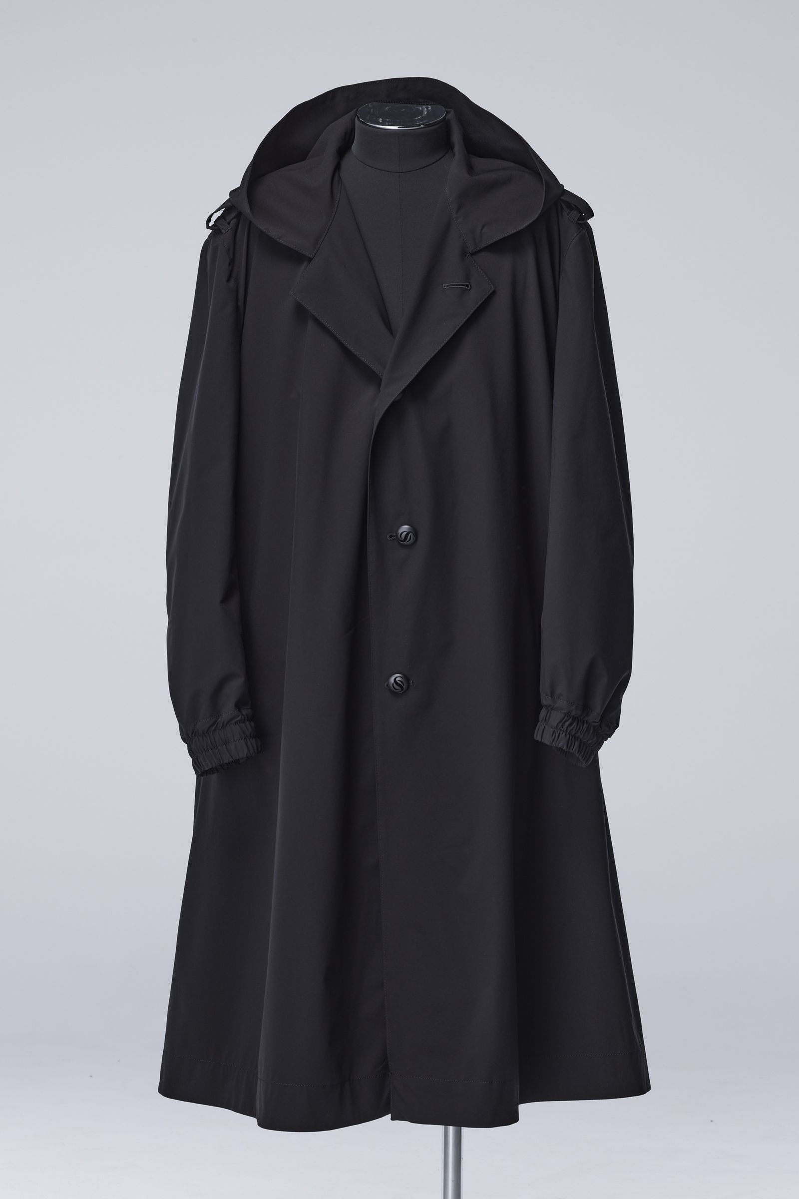 Recycled PEs Oversize Hoodie Coat  / ブラック 【THE ONENESS】