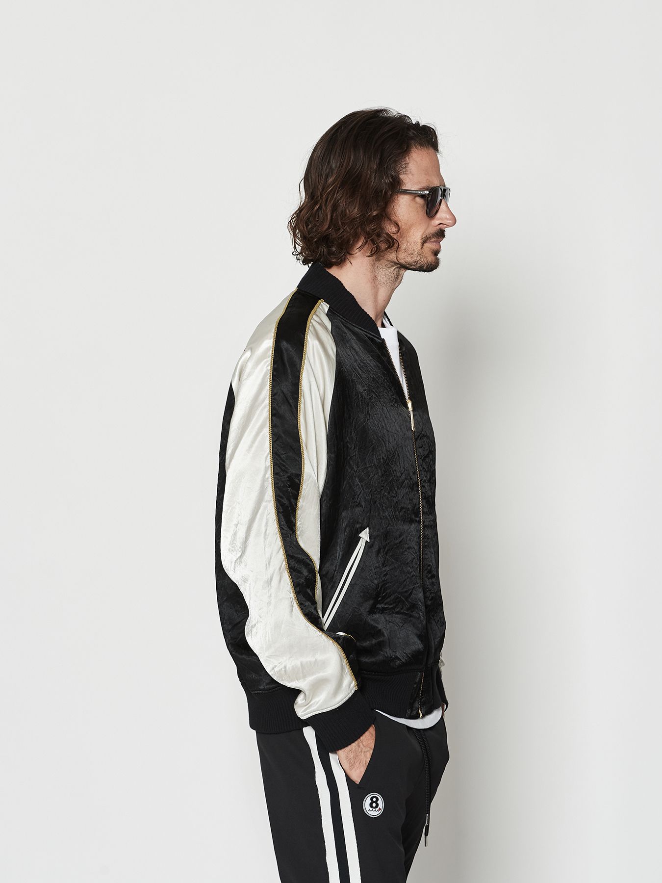 【予約品 10月9日(木) 締切】muta Souvenir Jacket / リバーシブル スーヴェニアジャケット / ブラック【Acanthus × muta MARINE】